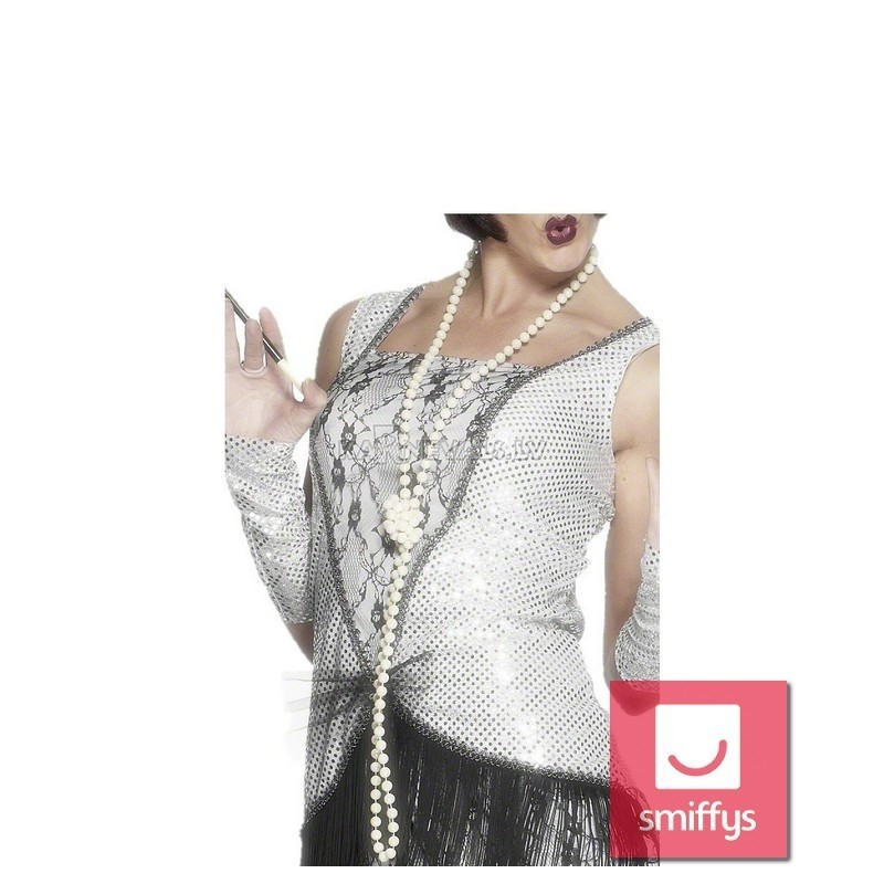 Бусы из жемчуга, белые, 180 см