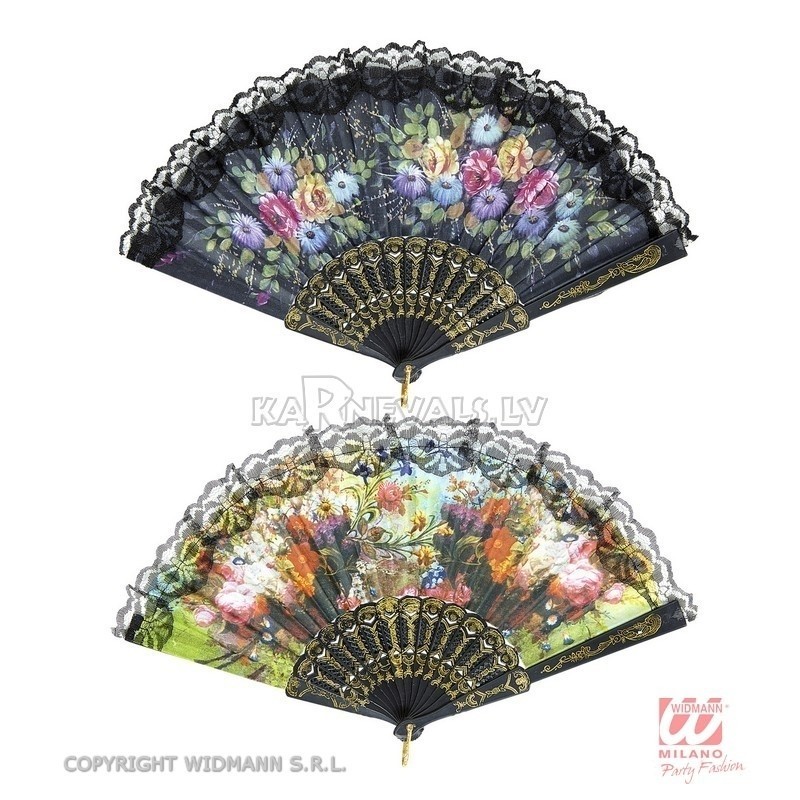 Испанский веер  с кружевами