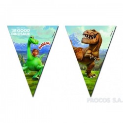 Баннер из девяти треугольных  флажков Хороший динозавр 