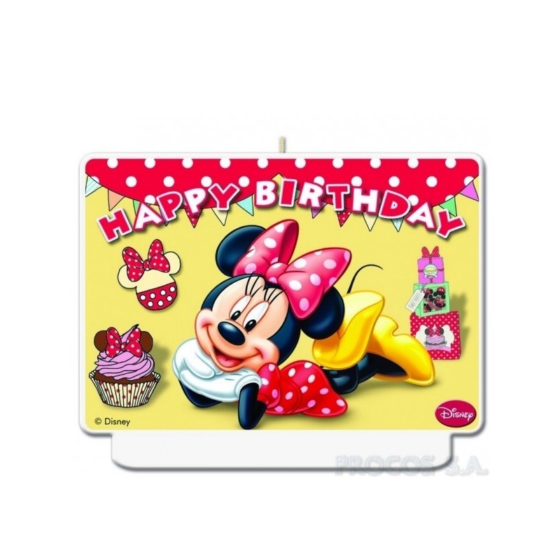 Декоративная свечка  Happy Birthday  Мышка Минни
