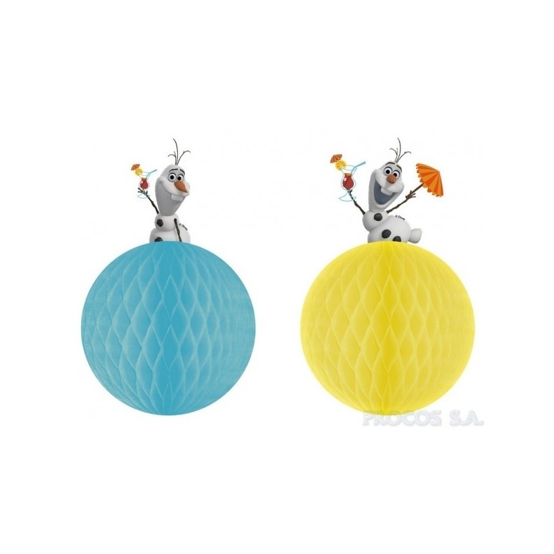 Подвесные бумажнве шары Ледяное сердце 2 шт