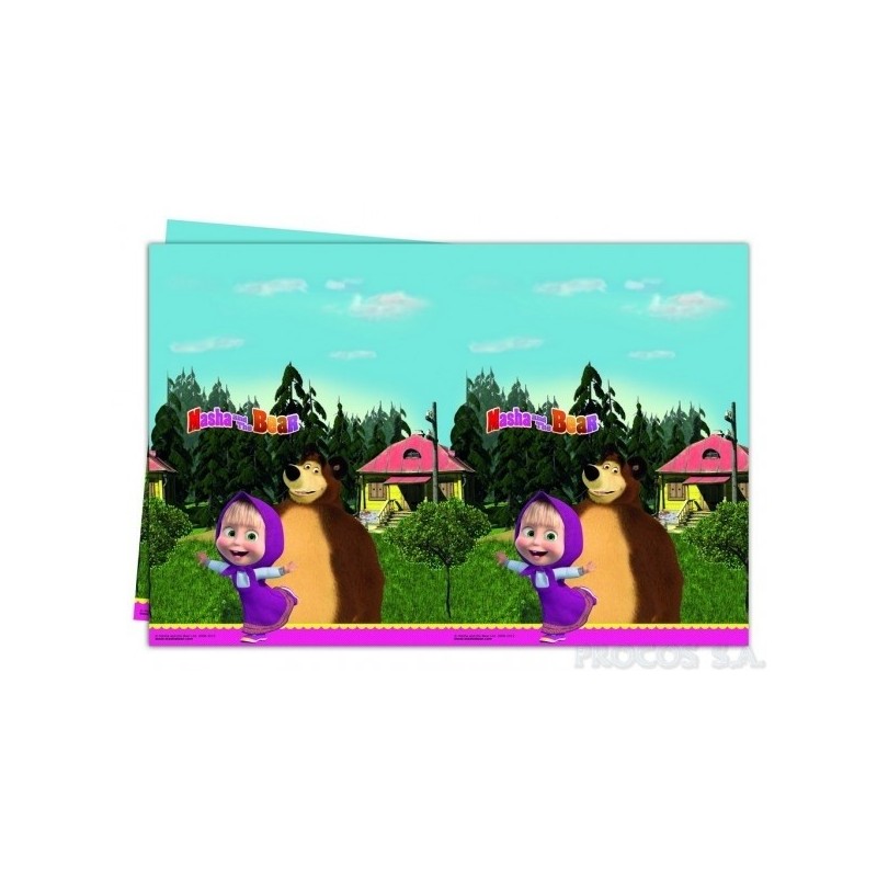 Скатерть из пластика  Маша и медведь 120x180 см