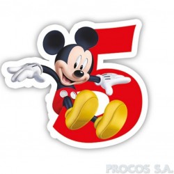 Свечка для торта 5-й день рождения Mикки Маус