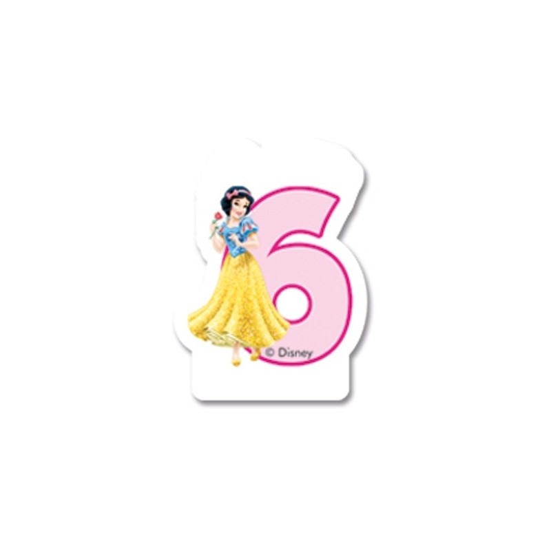 Свечка для торта 6-й день  рождения  Принцесса