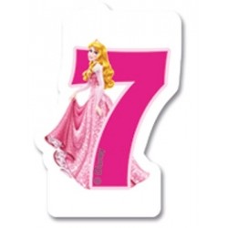 Свечка для торта 7-й день  рождения  Принцесса