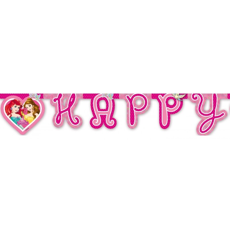 Буквенная гирлянда  "Happy Birthday"  Принцесса
