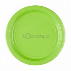 Киви ﻿Набор прочных бумажных тарелок без рисунка. 22.8 см  8 шт 