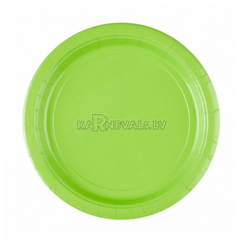 Киви ﻿Набор прочных бумажных тарелок без рисунка. 22.8 см  8 шт 