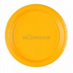 Dzeltena saule papīra šķīvji  23 cm, 8 gab