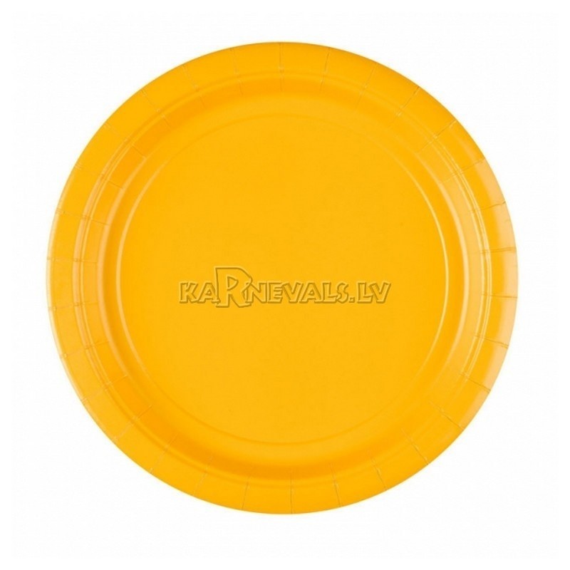 Желтое солнце набор бумажных тарелок 11,8 см 8 шт. в упаковке