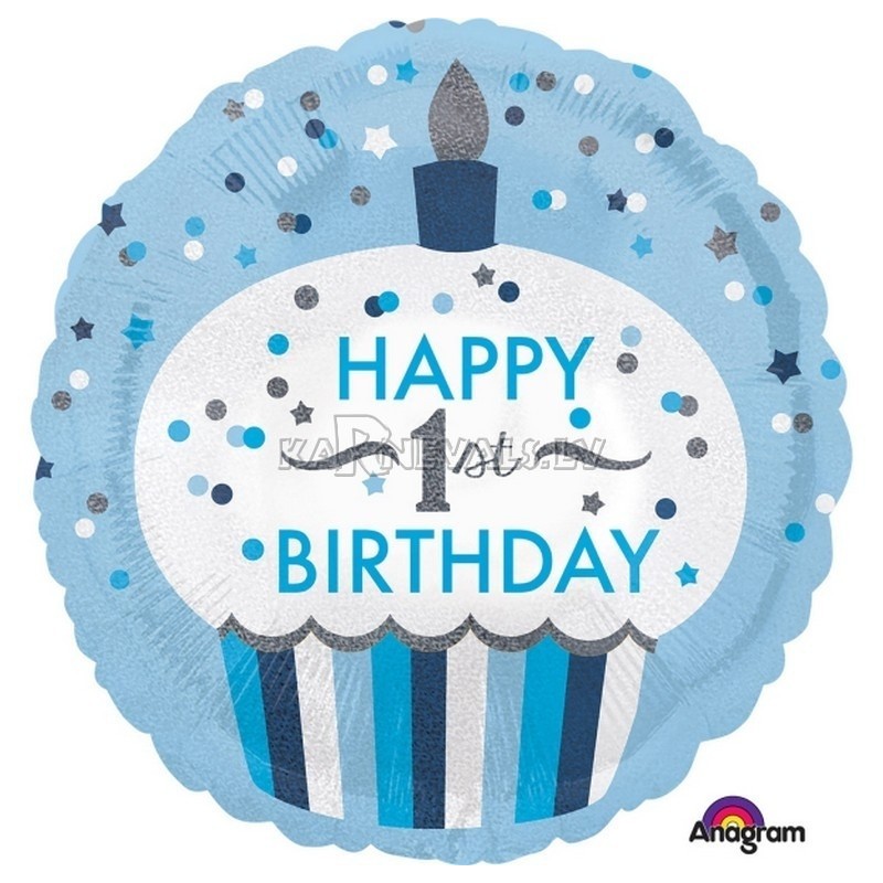 Pirmā dzimšanas diena zēnam ﻿ torte  folija balons 45 cm ﻿﻿
