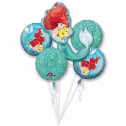 Мультфильм РУСАЛОЧКА ﻿Букет-композиция  из 5-х воздушных шаров с гелием