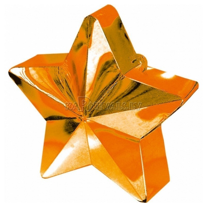 Zvaigžņu forma balonu svariņš, oranžs