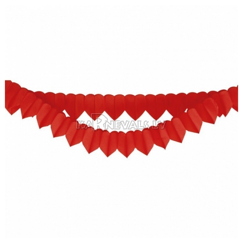 Два баннера из красных сердечек 22 x 200 см