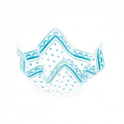 Вазочка для конфет, голубая, 225x225x12 