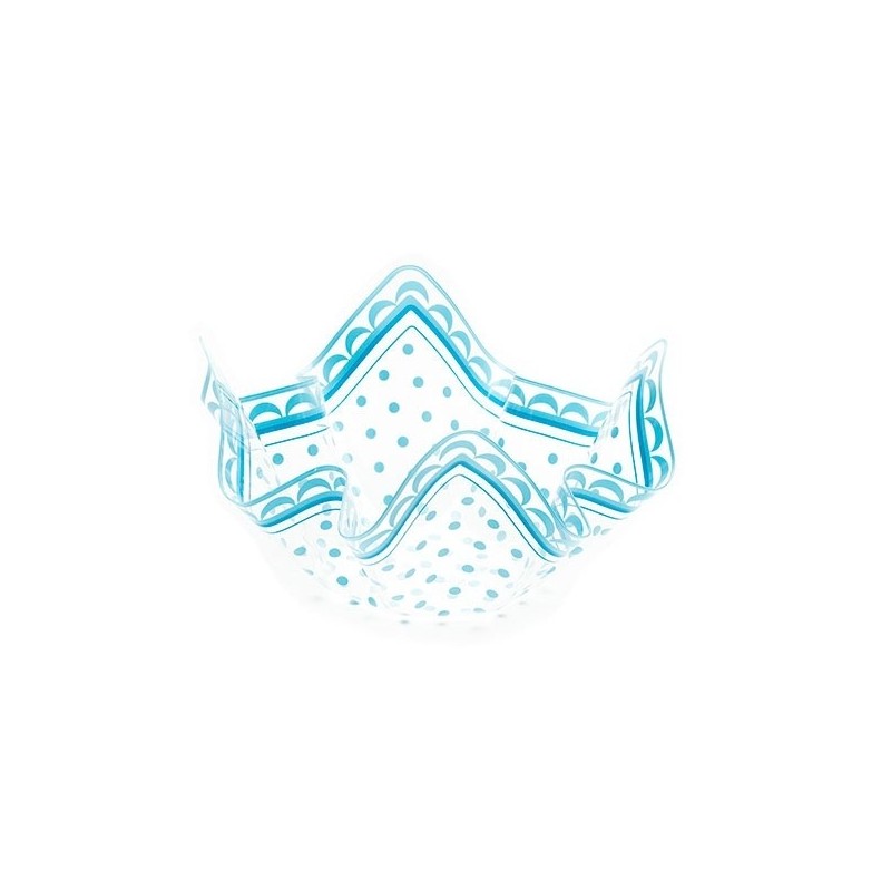 Вазочка для конфет, голубая, 225x225x12 