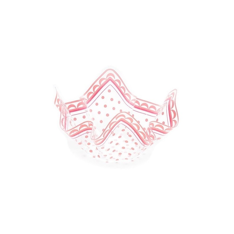 Вазочка для конфет, розовая, 225x225x12 