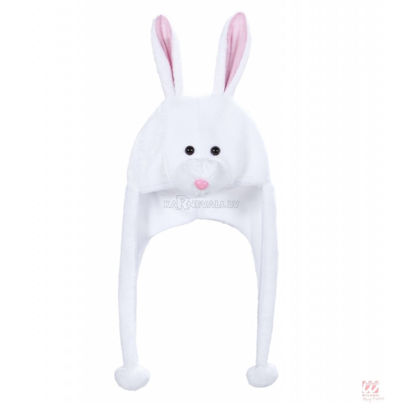 Шапочка зайчика из плюша для  карнавала