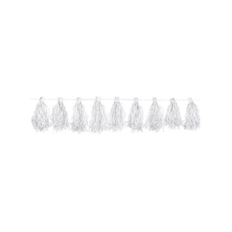 Tassel Garland White 3 m