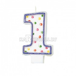 Свеча - цифра для торта,  7.6 см, 0 
