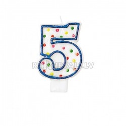 Свеча - цифра '5'