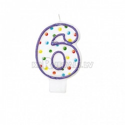 Свеча - цифра '6'