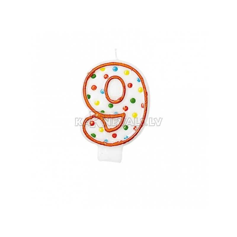 Свеча - цифра '9'