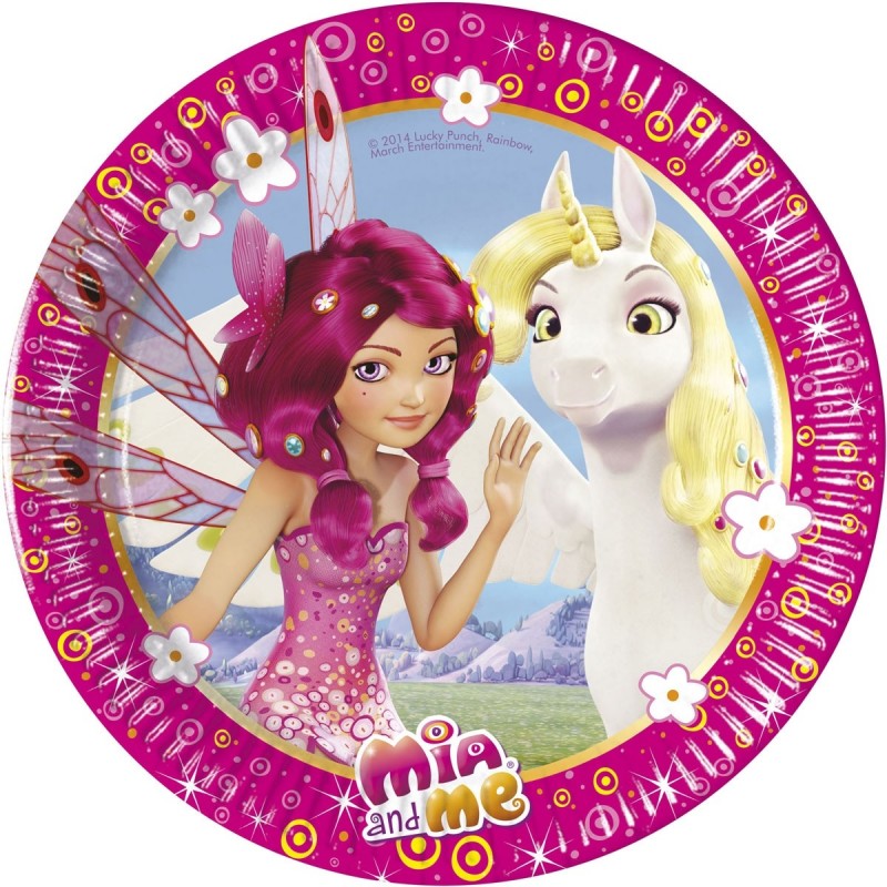 8 Papīra  Šķīvji  20 cm MIA & ME