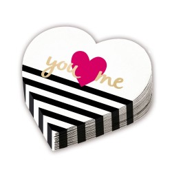 12 napkins heart shaped Everyday love 32 cm