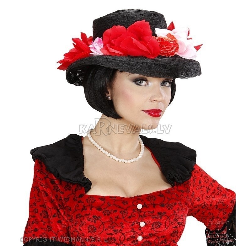  "My Fair Lady" чёрная мии шляпка с цветами