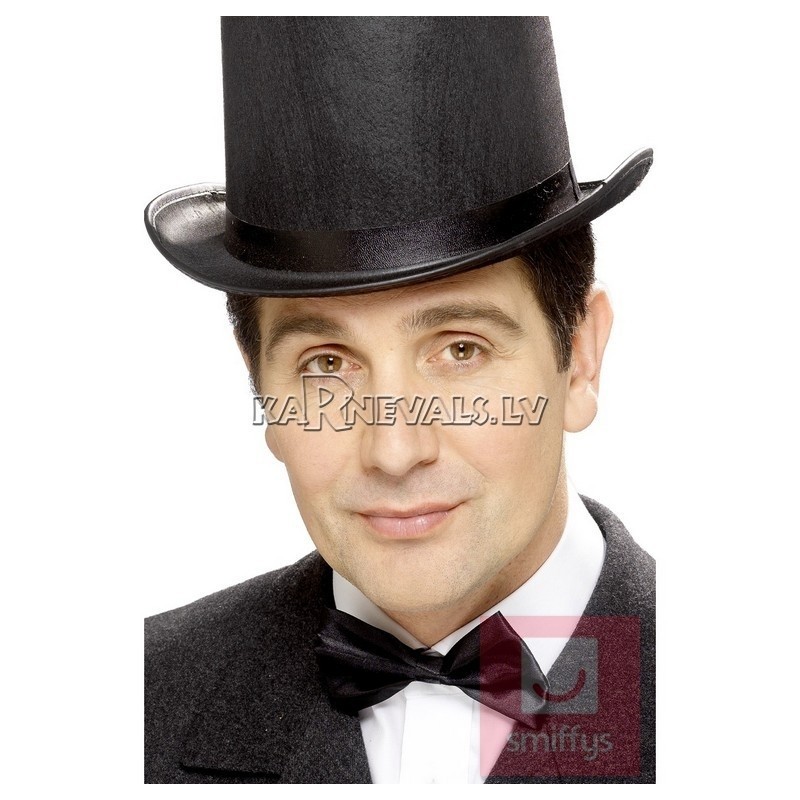 Бабочка, из чёрного атласа, на резинке