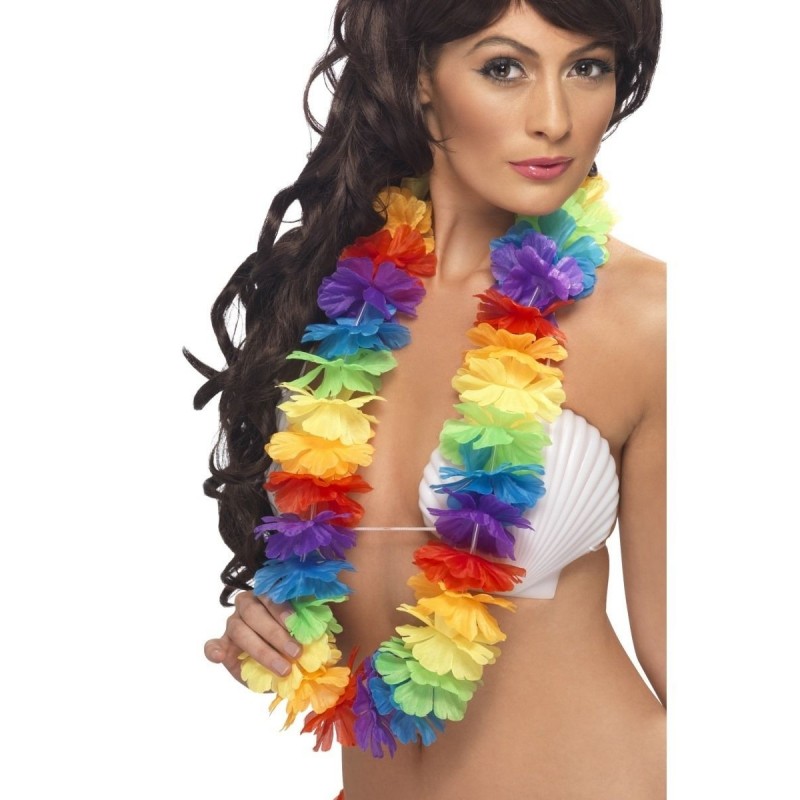 Гавайская связка из цветов, цветная