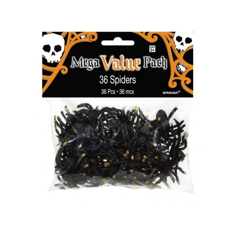 ZIRNEKĻI izmērs 6-8cm  dekorācija Helovīniem, komplektā 36.gb.﻿